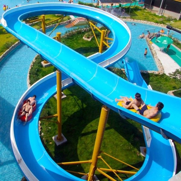 Anpassbares Farbdesign Spiralwasserrutsche für einzigartige Wasserpark-Attraktion