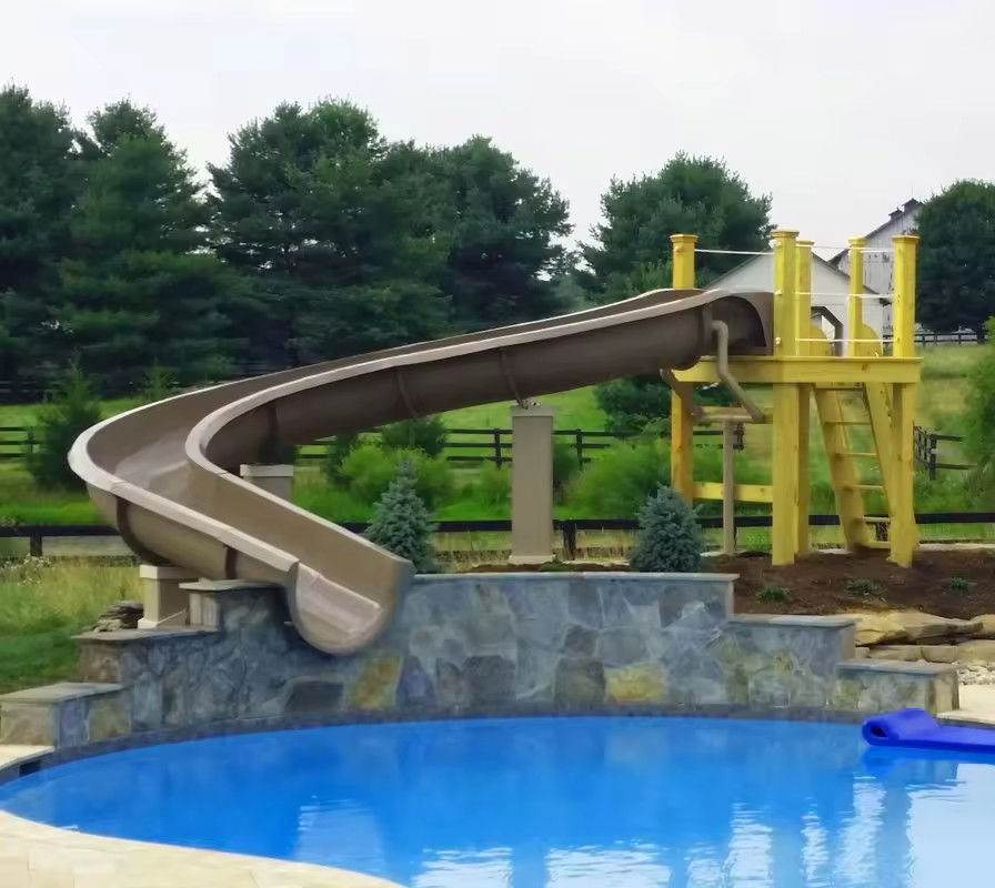 Einfache Montage Kurve Kinder Wasserrutsche Innen-Außen-Spaß für 4 Kinder lebendige Farben
